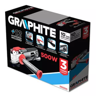 Szlifierka uniwersalna Graphite 59G025, elektryczna (kabel), 230V, 500W, 21000osc./min, 2,8&deg;