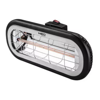 Promiennik podczerwieni NEO TOOLS 90-032, 2000W, IP55, Bursztynowa lampa o niskim współczynniku olśnienia, do ogrzewania podłóg i powierzchni w magazynach i na placach budowy
