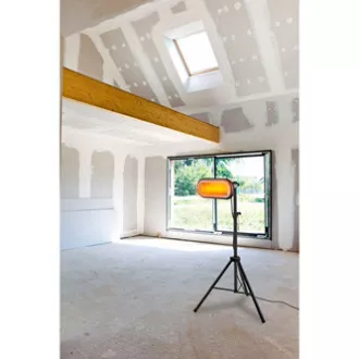 Promiennik podczerwieni NEO TOOLS 90-032, 2000W, IP55, Bursztynowa lampa o niskim współczynniku olśnienia, do ogrzewania podłóg i powierzchni w magazynach i na placach budowy