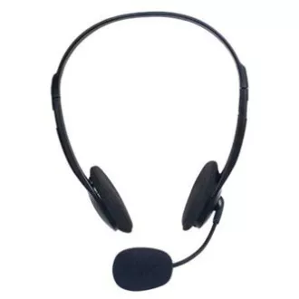 Słuchawki Defender Aura HN-102 z mikrofonem, przewodowe, czarne, otwarte, 2x jack 3,5 mm