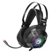 Marvo HG9015G, sluchátka s mikrofonem, ovládání hlasitosti, černá, 7.1 (virtuálně), USB - Używany
