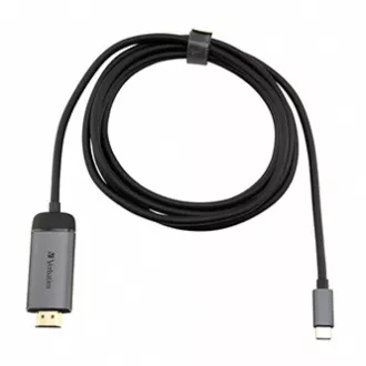 Koncentrator USB (3.1) 1-portowy, 49144, szary, długość kabla 1,5 m, Verbatim, adapter USB C do HDMI