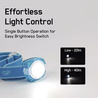 Reflektor LED, 2xCR2025, tworzywo sztuczne, niebieski, 40lm, 8m, CH31