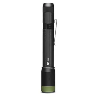 Latarka LED, 2xAA, metalowa, czarna, 150lm, C33