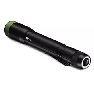 Latarka LED, 2xAA, metalowa, czarna, 150lm, C33