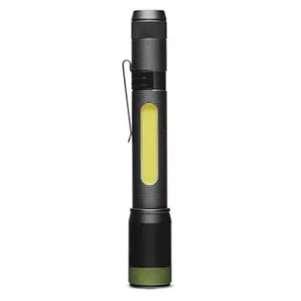 Latarka LED, 2xAA, metalowa, czarna, 150lm, C33