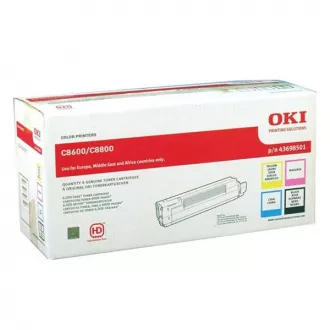 Oki C8600 (43698501) - toner, black + color (czarny + kolor) Oki C8600 (43698501) - toner, black + color (czarny + kolor)