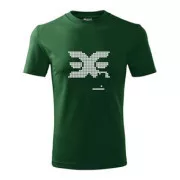 Koszulka EERINESS RETRO zielona, rozmiar 1,5 mm. S