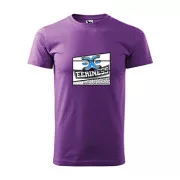 T-shirt EERINESS, męski, fioletowy, rozmiar 3,5 mm, szer. S