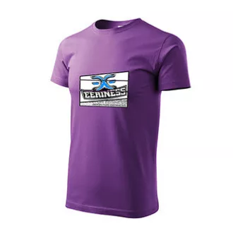 T-shirt EERINESS, męski, fioletowy, rozmiar 3,5 mm, szer. S