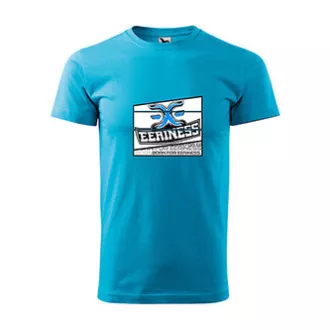 T-shirt EERINESS, męski, turkusowy, rozmiar 1,5 mm, szer. M
