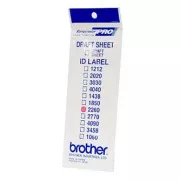 Etykiety do stempli Brother, ID2260, 22x60mm, 12szt, z przezroczystą pokrywą