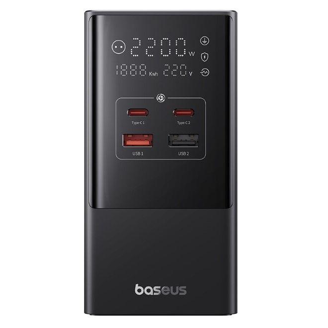 Baseus PowerCombo Tower – Stazione Di Ricarica Da 35W Con 7 Porte, Display Digitale, Protezioni Multiple, Nero