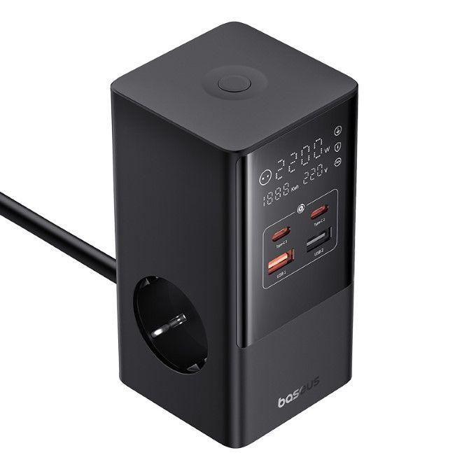 Baseus PowerCombo Tower Universale Nero AC Ricarica rapida